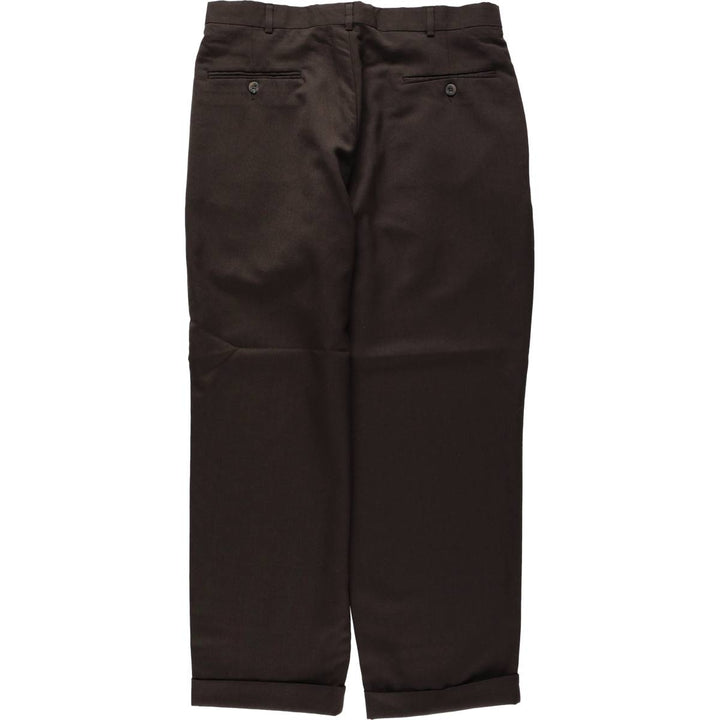 Levi's SLATES Original Fit Two-Pleat Slacks, Made in USA, Men's Size W33 (approx.) unclear brown type Vintage Second Hand