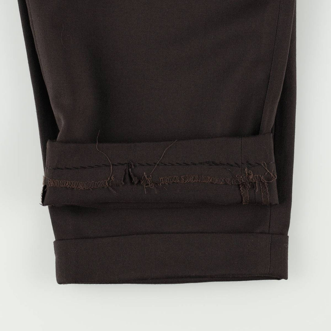 Levi's SLATES Original Fit Two-Pleat Slacks, Made in USA, Men's Size W33 (approx.) unclear brown type Vintage Second Hand