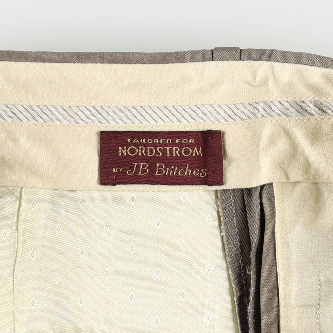 Vintage 80s-90'S JB Britches Nordstrom Two-pleat Wool Pants, Made in USA, Men's Size 34 wool Beige type Vintage Second Hand
