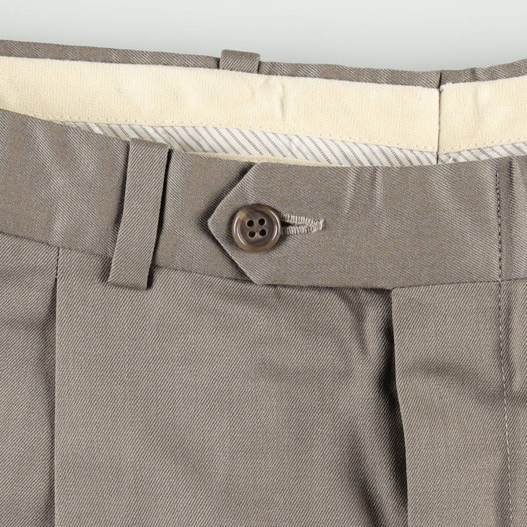Vintage 80s-90'S JB Britches Nordstrom Two-pleat Wool Pants, Made in USA, Men's Size 34 wool Beige type Vintage Second Hand