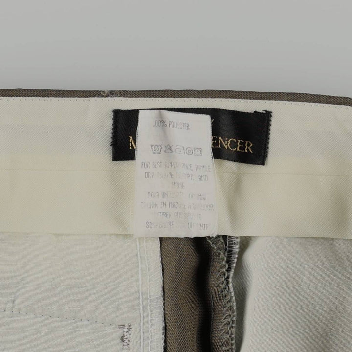 Marks and Spencer St Michael Two-Pleat Slacks Pants, Men's W33 (approx.) polyester Khaki type Vintage Second Hand