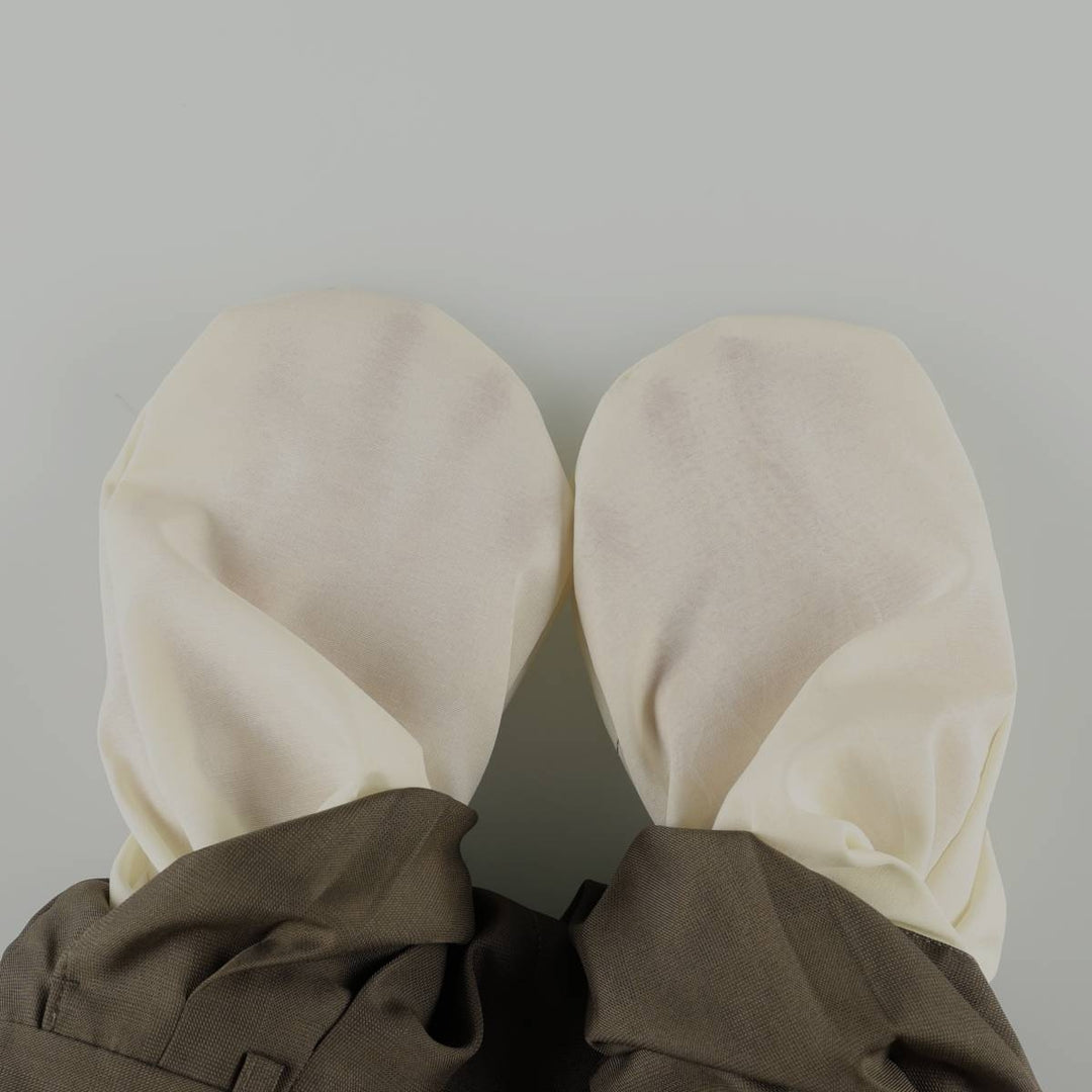 Marks and Spencer St Michael Two-Pleat Slacks Pants, Men's W33 (approx.) polyester Khaki type Vintage Second Hand