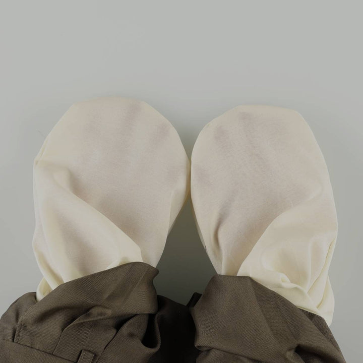 Marks and Spencer St Michael Two-Pleat Slacks Pants, Men's W33 (approx.) polyester Khaki type Vintage Second Hand