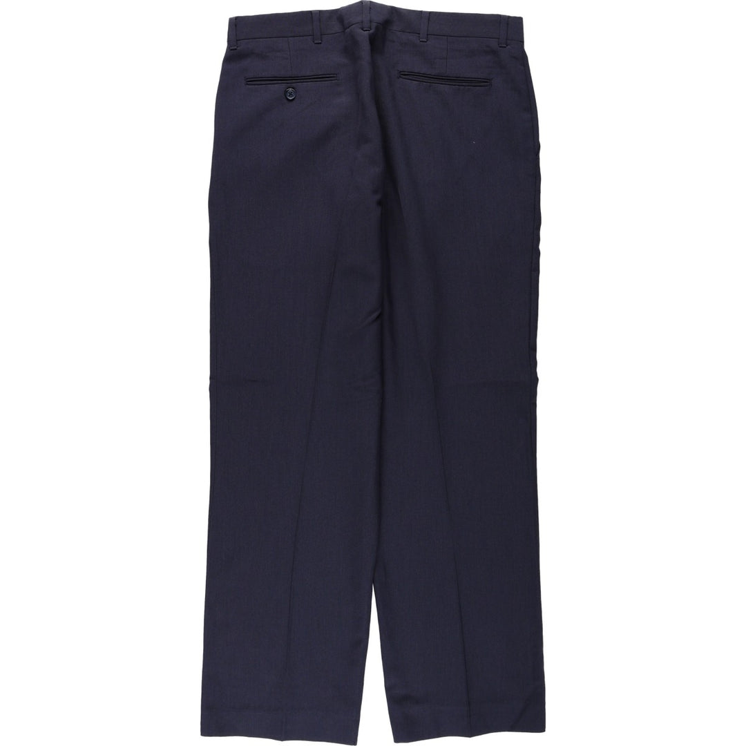 ~90'S ADOLFO Slacks Pants, Made in USA, Men's W34 equivalent, Vintage polyester navy blue type Vintage Second Hand