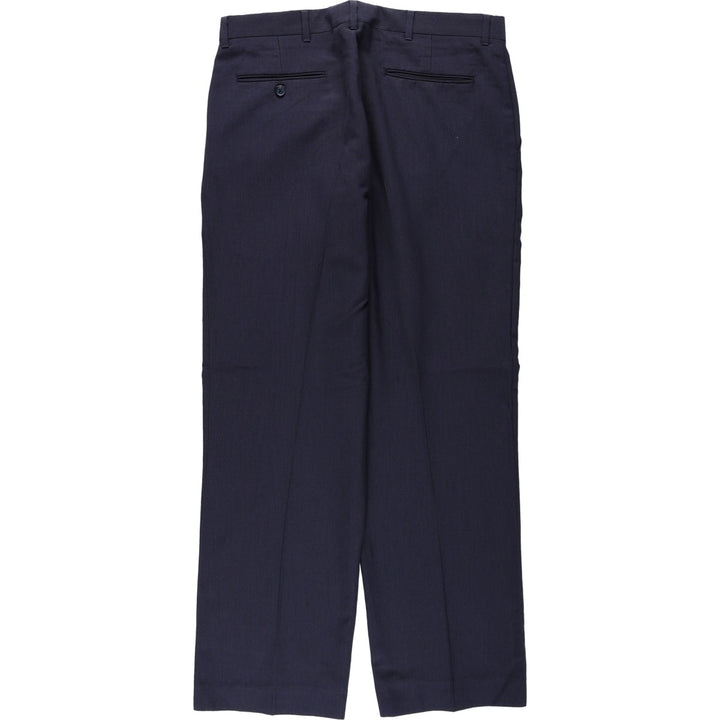 ~90'S ADOLFO Slacks Pants, Made in USA, Men's W34 equivalent, Vintage polyester navy blue type Vintage Second Hand