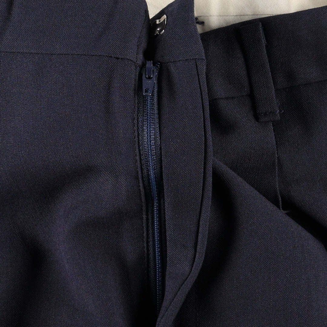 ~90'S ADOLFO Slacks Pants, Made in USA, Men's W34 equivalent, Vintage polyester navy blue type Vintage Second Hand
