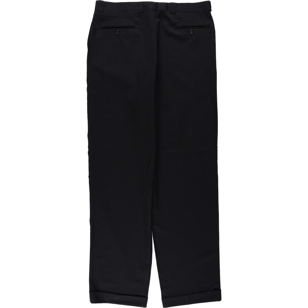 Calvin Klein one-tuck slacks, made in the USA, men's size W34 (approx.). unclear black type Vintage Second Hand