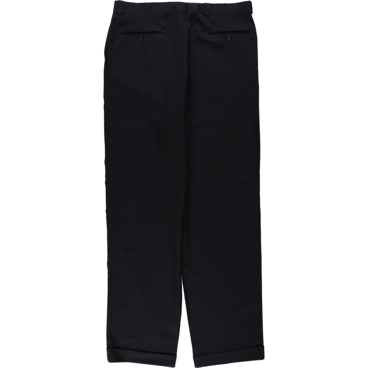 Calvin Klein one-tuck slacks, made in the USA, men's size W34 (approx.). unclear black type Vintage Second Hand
