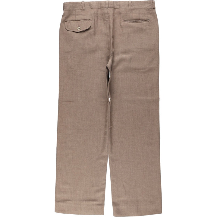 1980'S The Gallery by Haggar slacks, made in USA, men's size W35 (approx.), vintage. unclear brown type Vintage Second Hand