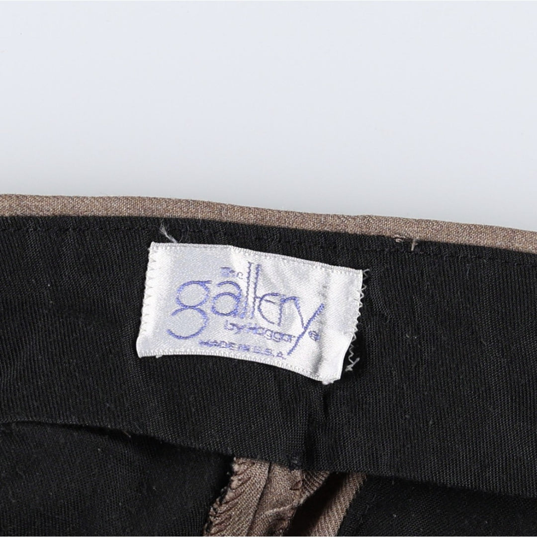 1980'S The Gallery by Haggar slacks, made in USA, men's size W35 (approx.), vintage. unclear brown type Vintage Second Hand