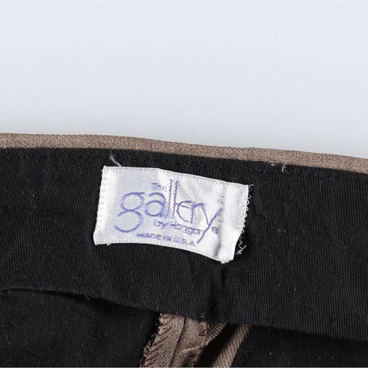 1980'S The Gallery by Haggar slacks, made in USA, men's size W35 (approx.), vintage. unclear brown type Vintage Second Hand