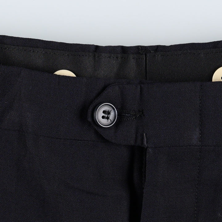 Lands' End two-pleat slacks pants, men's size W32 (approx.) unclear navy blue type Vintage Second Hand