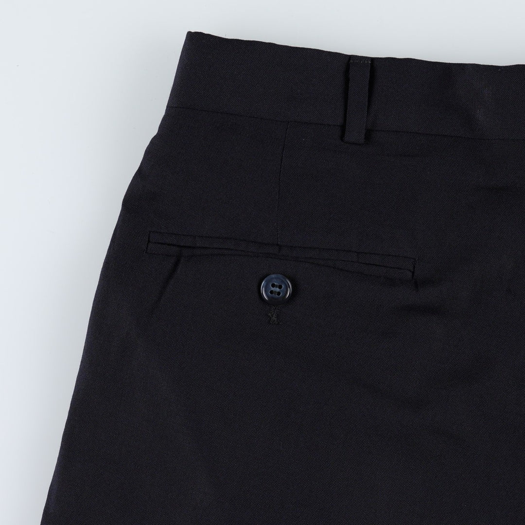 Lands' End two-pleat slacks pants, men's size W32 (approx.) unclear navy blue type Vintage Second Hand