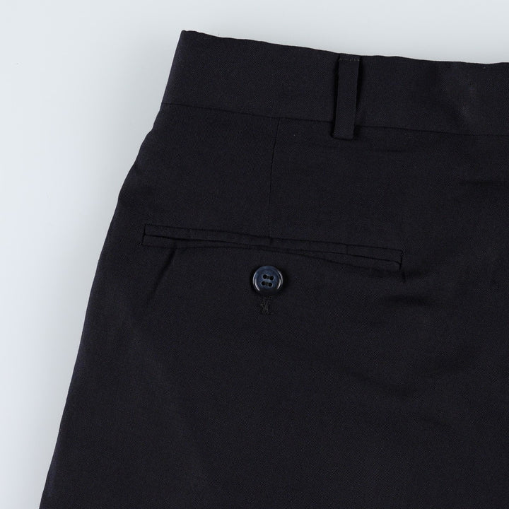 Lands' End two-pleat slacks pants, men's size W32 (approx.) unclear navy blue type Vintage Second Hand