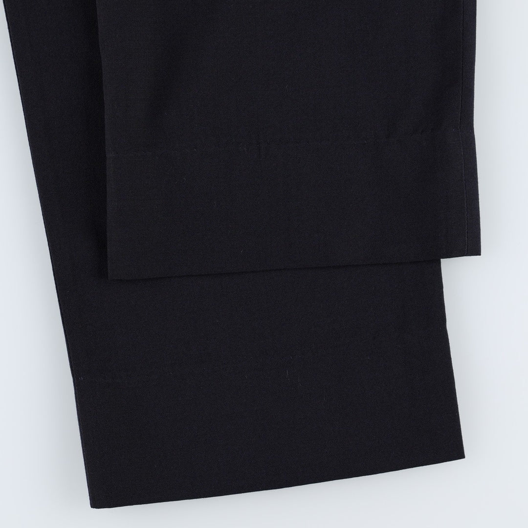Lands' End two-pleat slacks pants, men's size W32 (approx.) unclear navy blue type Vintage Second Hand