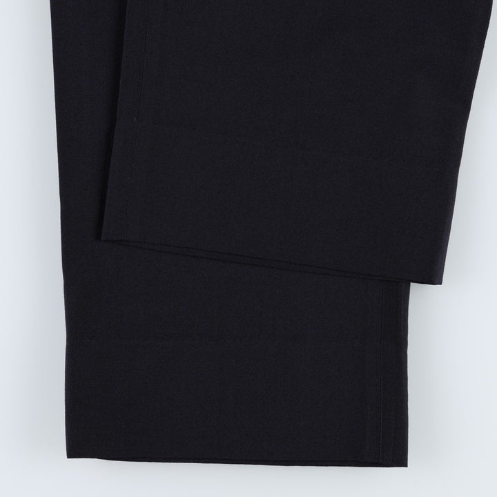 Lands' End two-pleat slacks pants, men's size W32 (approx.) unclear navy blue type Vintage Second Hand