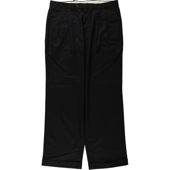 Ralph Lauren TOTAL COMFORT two-pleat slacks, men's size W34 (approx.) unclear black type Vintage Second Hand