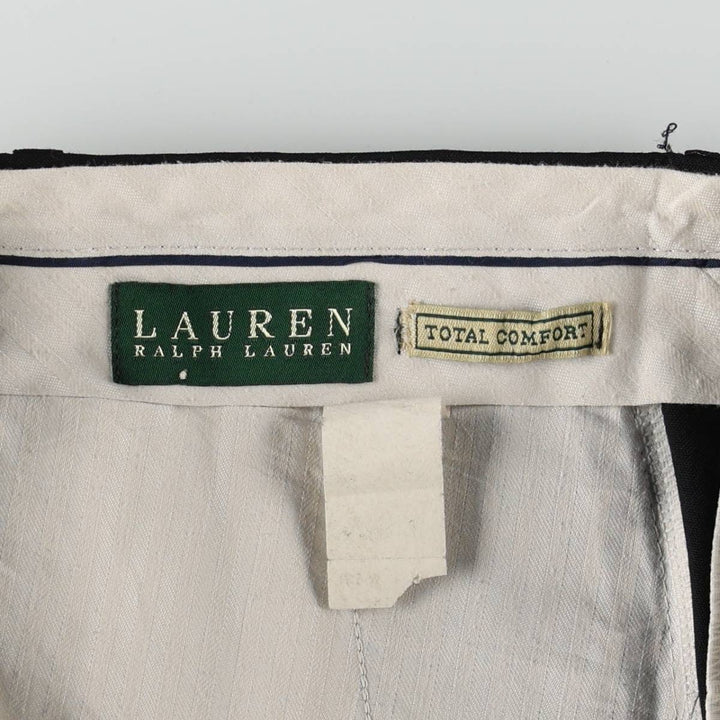 Ralph Lauren TOTAL COMFORT two-pleat slacks, men's size W34 (approx.) unclear black type Vintage Second Hand
