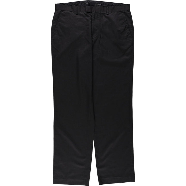 Calvin Klein striped pattern slacks pants, men's size W36 (approx.) polyester black type Vintage Second Hand