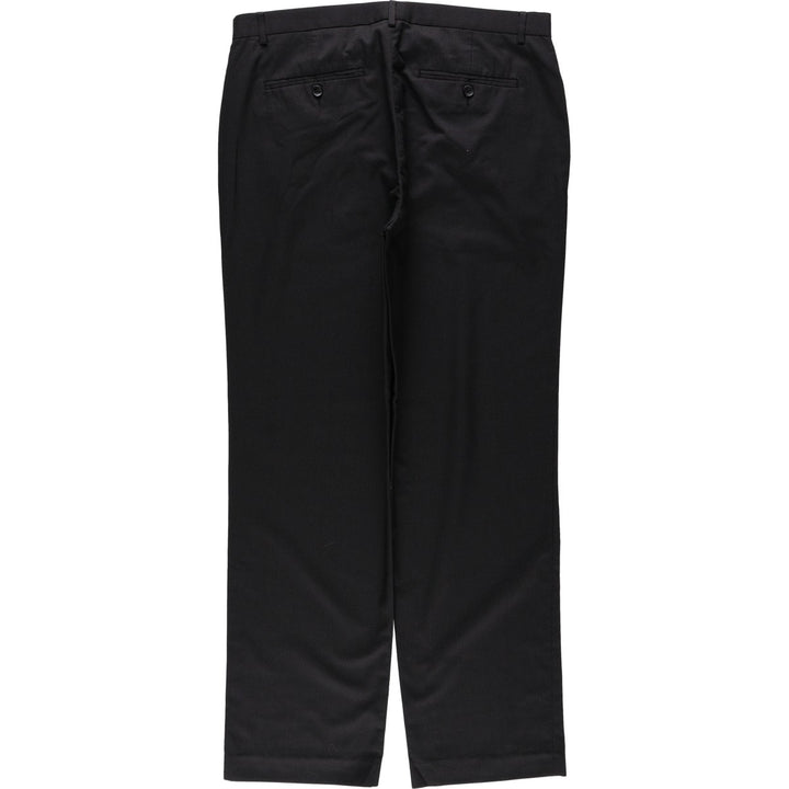 Calvin Klein striped pattern slacks pants, men's size W36 (approx.) polyester black type Vintage Second Hand