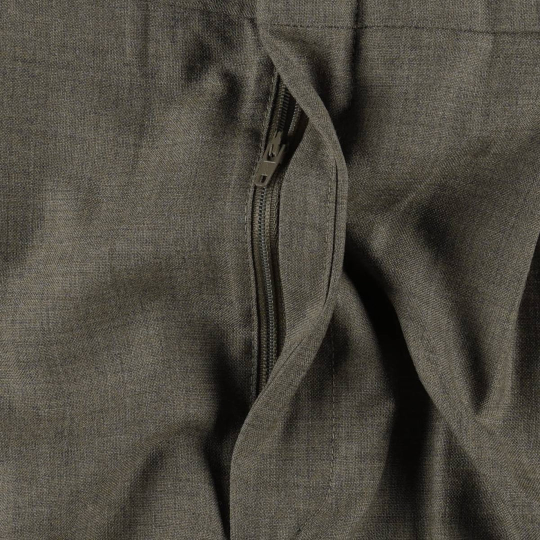 Lands' End two-pleat wool trousers, men's size W34 (approx.) wool Khaki type brown Vintage Second Hand