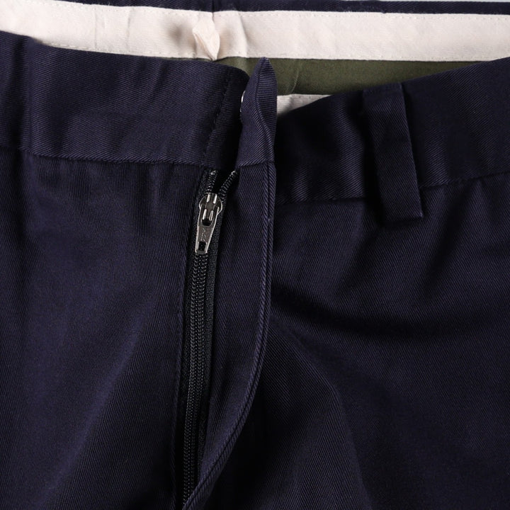 LLBean cotton slacks pants, men's size W32 (approx.) cotton black type Vintage Second Hand