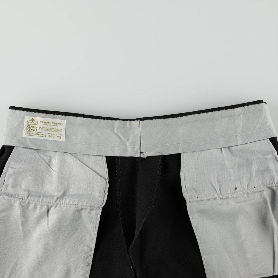 1970'S Sears KINGS ROAD slacks pants, men's size W33 (approx.), vintage. unclear black type Vintage Second Hand