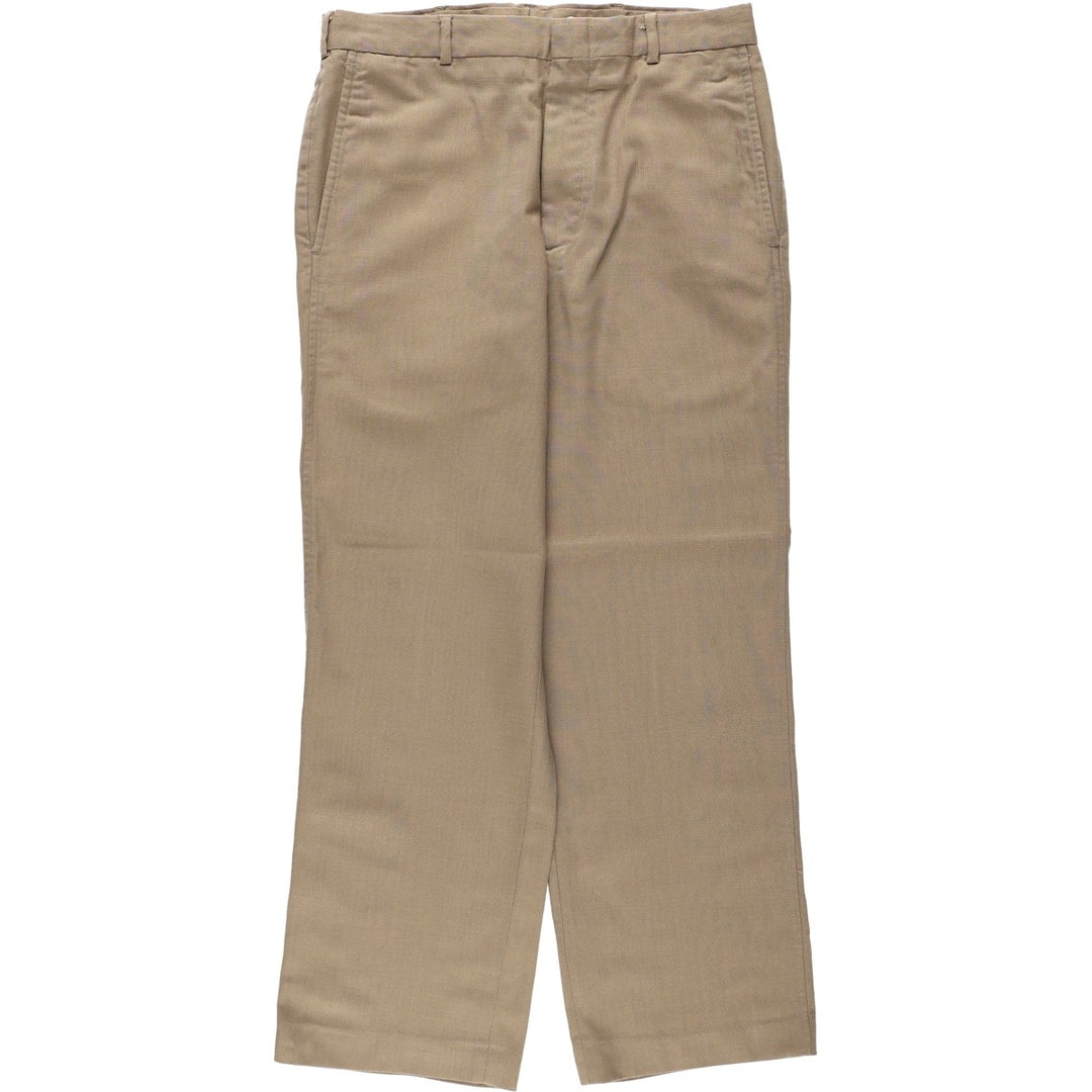 1990'S Lands' End wool trousers/slacks, made in USA, men's size W31 (approx.), vintage. wool Beige type Vintage Second Hand