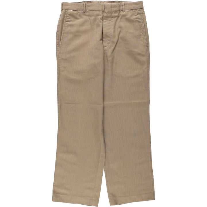 1990'S Lands' End wool trousers/slacks, made in USA, men's size W31 (approx.), vintage. wool Beige type Vintage Second Hand