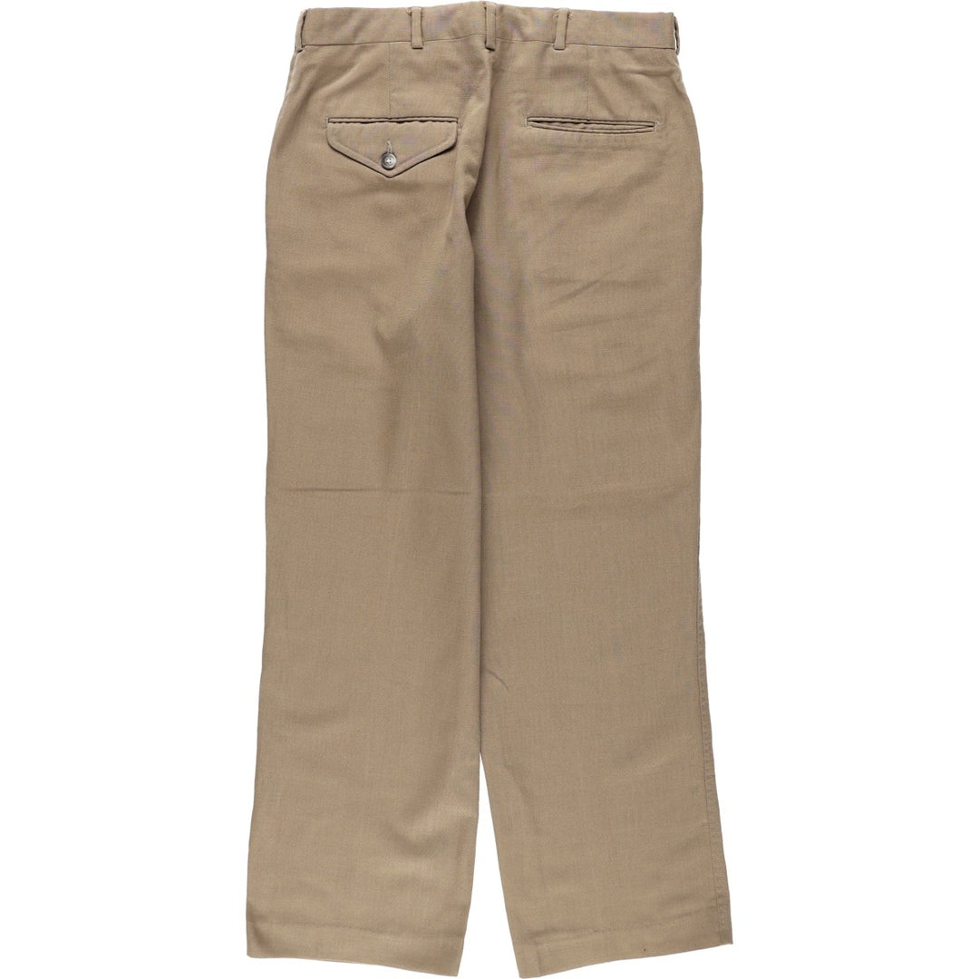 1990'S Lands' End wool trousers/slacks, made in USA, men's size W31 (approx.), vintage. wool Beige type Vintage Second Hand