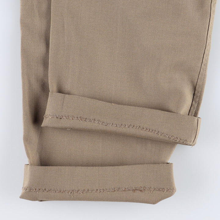 1990'S Lands' End wool trousers/slacks, made in USA, men's size W31 (approx.), vintage. wool Beige type Vintage Second Hand