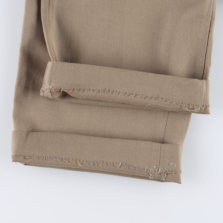 1990'S Lands' End wool trousers/slacks, made in USA, men's size W31 (approx.), vintage. wool Beige type Vintage Second Hand