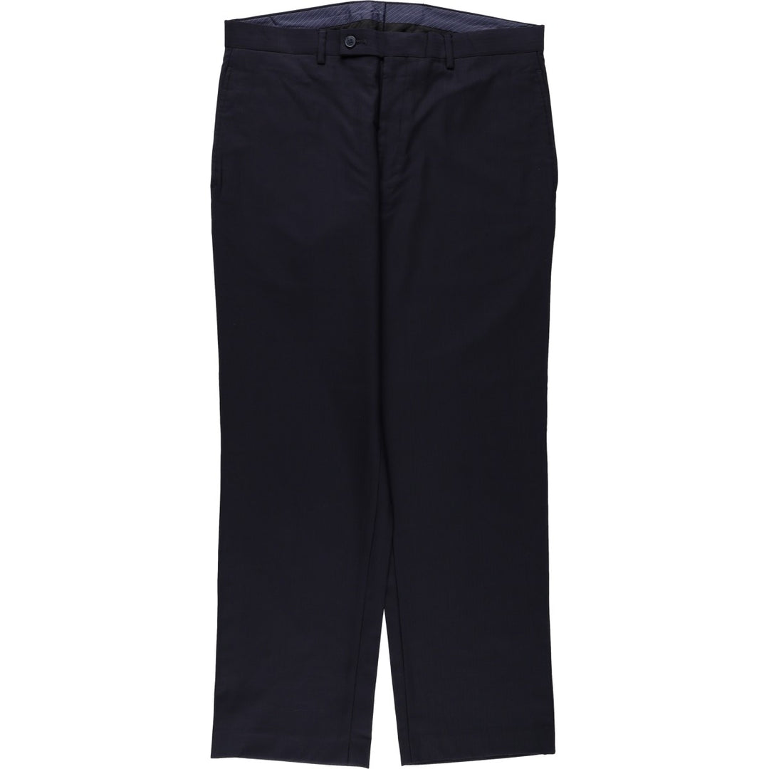 Calvin Klein slim fit striped wool trousers/slacks, men's size W35 (approx.) wool navy blue type Vintage Second Hand