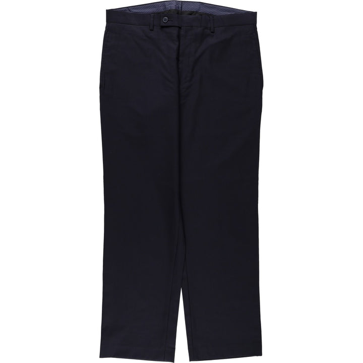 Calvin Klein slim fit striped wool trousers/slacks, men's size W35 (approx.) wool navy blue type Vintage Second Hand