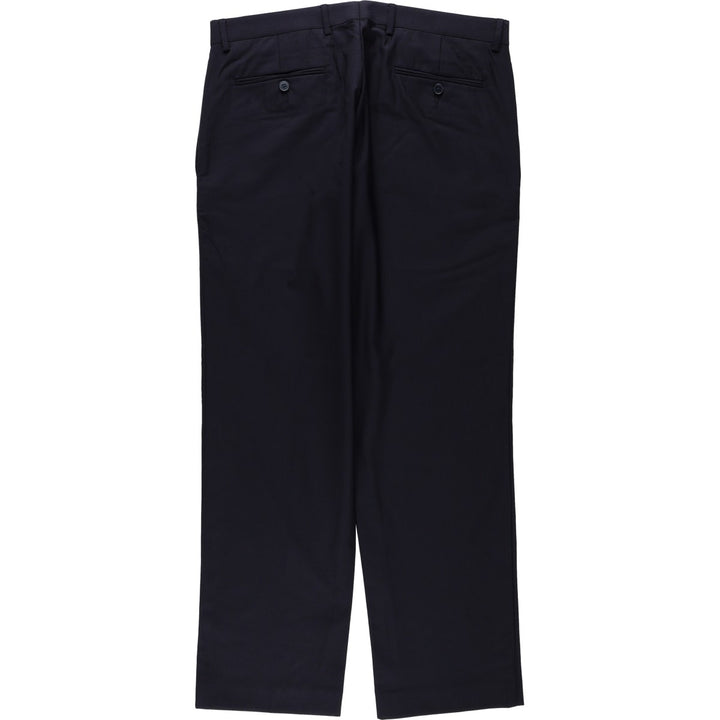 Calvin Klein slim fit striped wool trousers/slacks, men's size W35 (approx.) wool navy blue type Vintage Second Hand