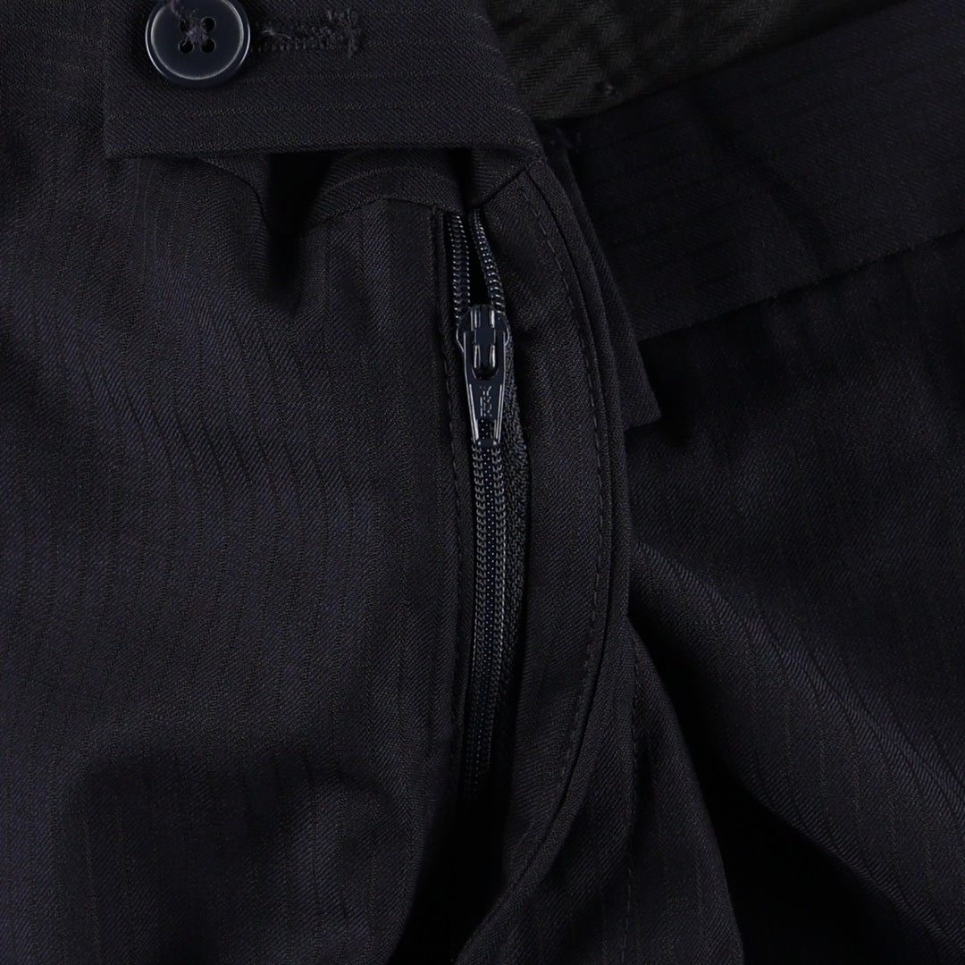 Calvin Klein slim fit striped wool trousers/slacks, men's size W35 (approx.) wool navy blue type Vintage Second Hand