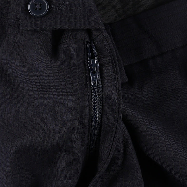 Calvin Klein slim fit striped wool trousers/slacks, men's size W35 (approx.) wool navy blue type Vintage Second Hand