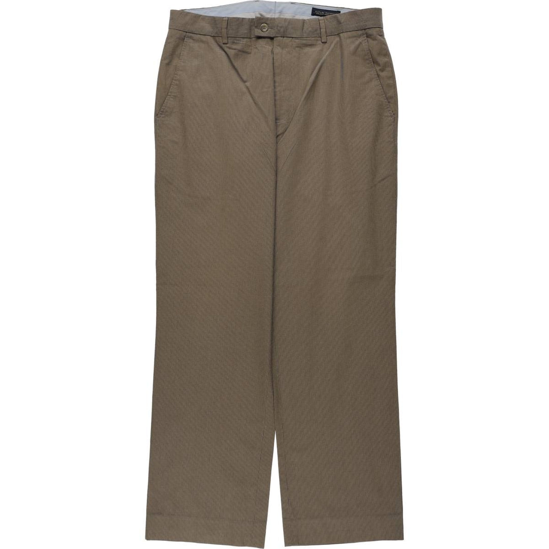2000'S Banana Republic houndstooth pattern cotton slacks pants, men's size W35 (approx.) cotton brown type Vintage Second Hand