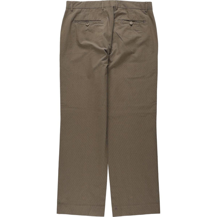 2000'S Banana Republic houndstooth pattern cotton slacks pants, men's size W35 (approx.) cotton brown type Vintage Second Hand