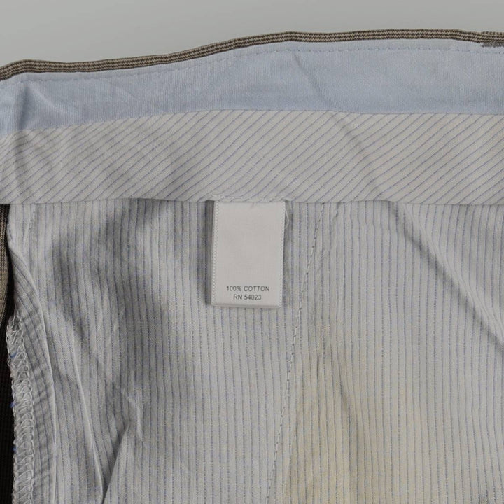 2000'S Banana Republic houndstooth pattern cotton slacks pants, men's size W35 (approx.) cotton brown type Vintage Second Hand