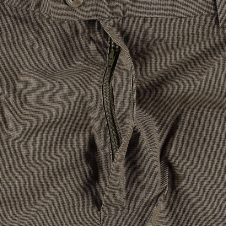2000'S Banana Republic houndstooth pattern cotton slacks pants, men's size W35 (approx.) cotton brown type Vintage Second Hand
