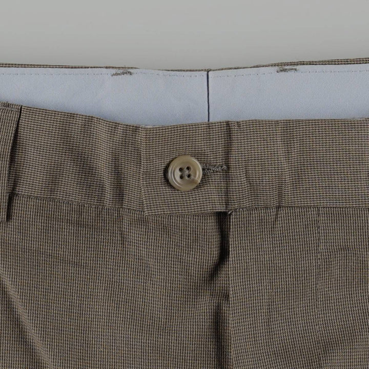 2000'S Banana Republic houndstooth pattern cotton slacks pants, men's size W35 (approx.) cotton brown type Vintage Second Hand