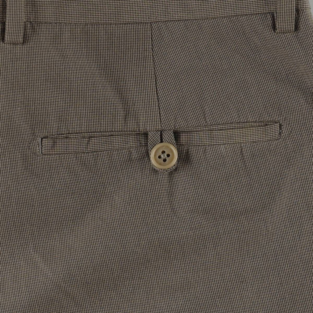 2000'S Banana Republic houndstooth pattern cotton slacks pants, men's size W35 (approx.) cotton brown type Vintage Second Hand