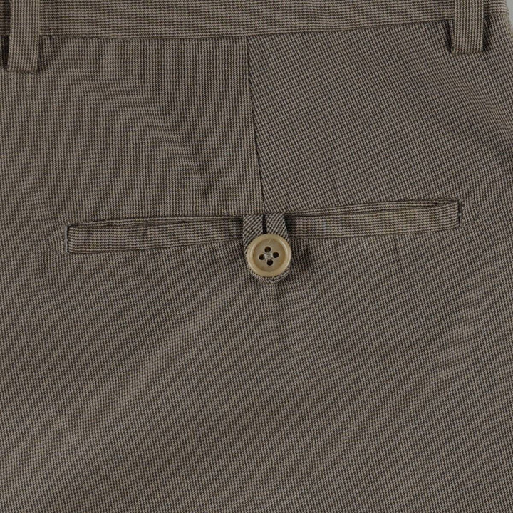 2000'S Banana Republic houndstooth pattern cotton slacks pants, men's size W35 (approx.) cotton brown type Vintage Second Hand