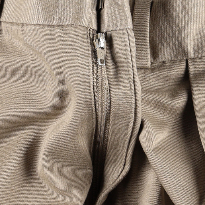 Lands' End two-pleat slacks pants, men's size W34 (approx.) cotton Beige type Vintage Second Hand
