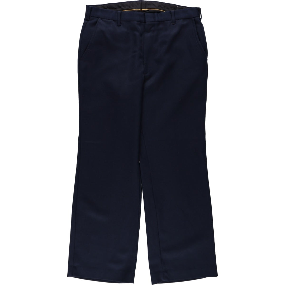 70s-80'S JCPenney Comfort Slacks, Men's W33 (approx.), Vintage unclear navy blue type Vintage Second Hand