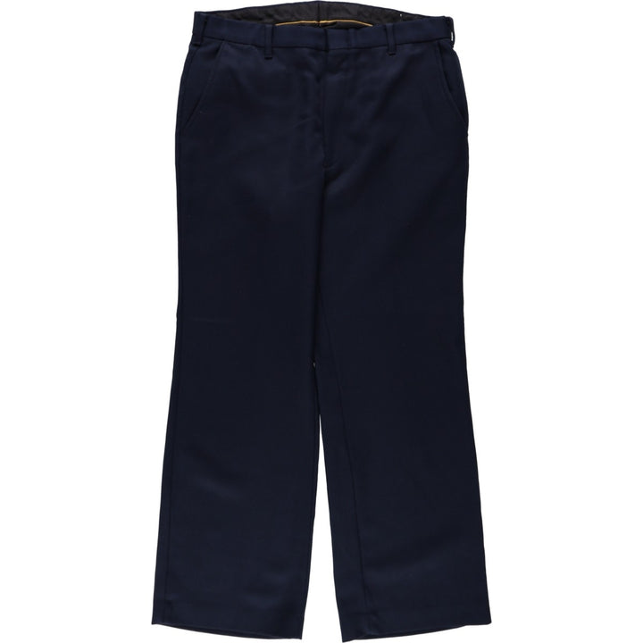 70s-80'S JCPenney Comfort Slacks, Men's W33 (approx.), Vintage unclear navy blue type Vintage Second Hand