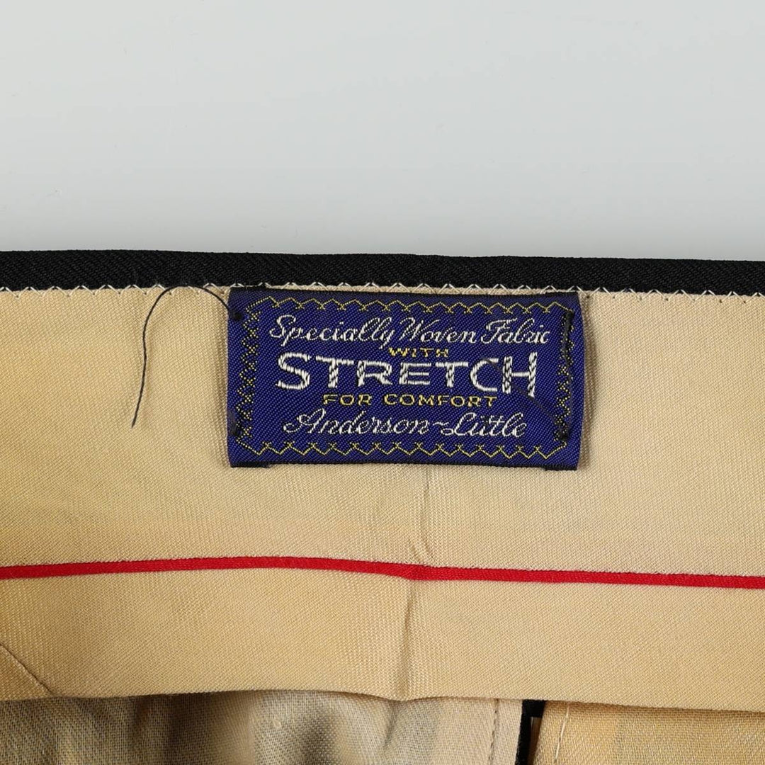 Anderson-Little STRETCH Slacks Pants, Men's W32 (approx.) unclear black type Vintage Second Hand