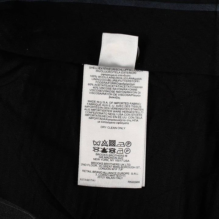 Brooks Brothers 1818 Fitzgerald Stripe Pattern Wool Trousers, Made in USA, Men's Size W33 (approx.) wool Charcoal Vintage Second Hand