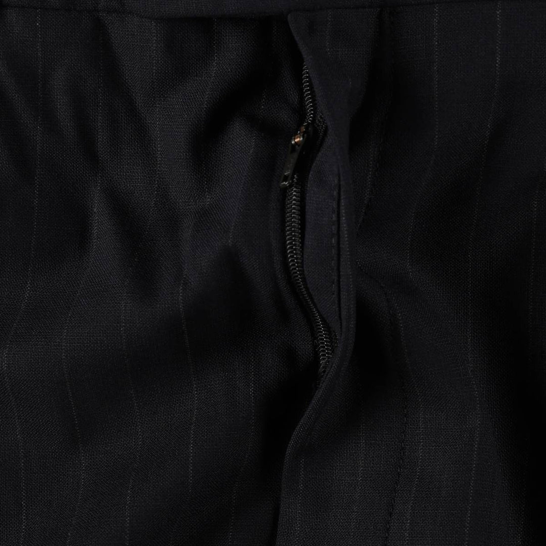 Brooks Brothers 346 Stripe Pattern Wool Trousers, Men's Size W34 (approx.) wool black type Vintage Second Hand